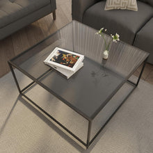 Runder Couchtisch Glas Schwarz Metallgestell 45x70 cm