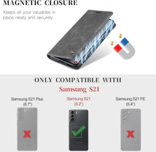 CaseMe Samsung Galaxy S21 5G Hülle Premium Leder Klapphülle