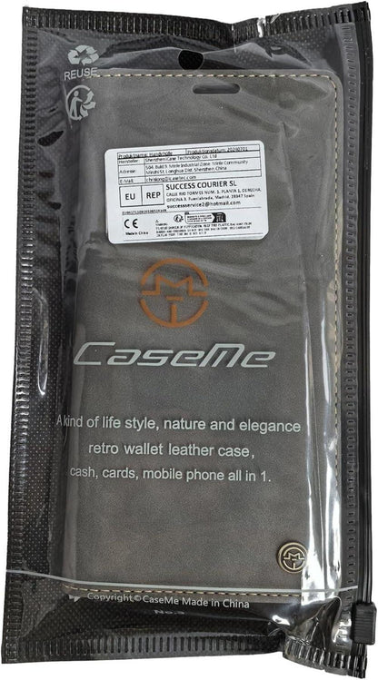 Samsung Galaxy S20 FE Hülle - Premium Leder Flip Case mit Magnet Kartenfach Standfunktion - Grau