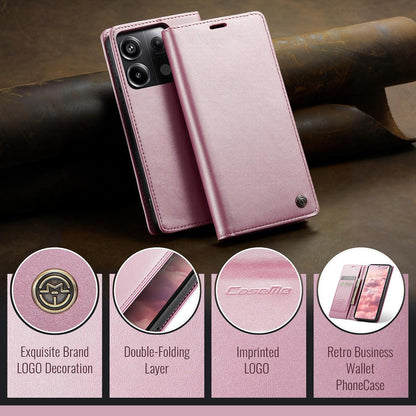 Xiaomi Redmi Note 13 Pro 5G Handyhülle Premium Leder Tasche Standfunktion