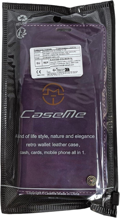 Samsung Galaxy S21 FE Handyhülle Lila 360° Schutz Standfunktion Brieftasche