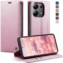 Xiaomi Redmi Note 13 4G Handyhülle Magnet Standfunktion Rose Gold