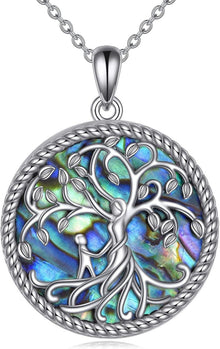 Baum des Lebens Halskette 925 Sterling Silber Personalisierte Anhänger