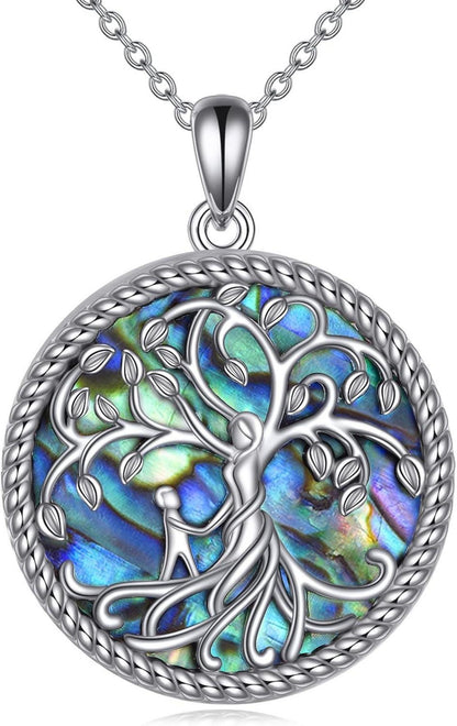 Baum des Lebens Halskette 925 Sterling Silber Personalisierte Anhänger