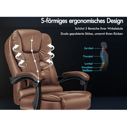 Ergonomischer Bürostuhl mit verstellbarer Kopfstütze und