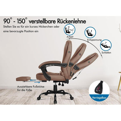 Ergonomischer Bürostuhl mit verstellbarer Kopfstütze und