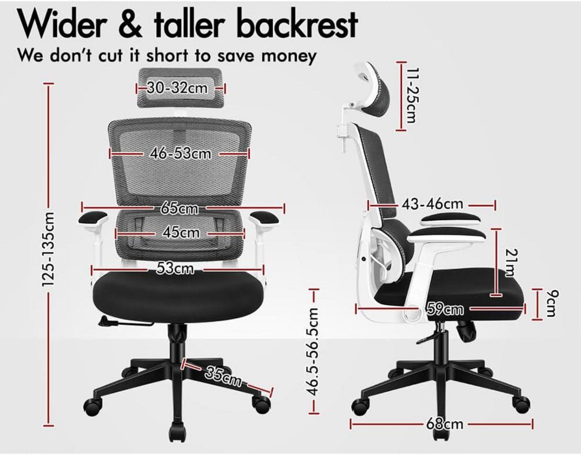 Ergonomischer Bürostuhl mit verstellbarer Kopfstütze und