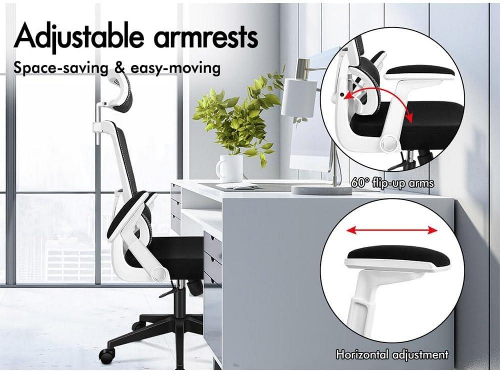 Ergonomischer Schreibtischstuhl mit verstellbarer