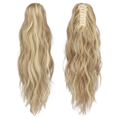 Gewellter Pferdeschwanz mit Klammer – Dreckiges Blond 50cm