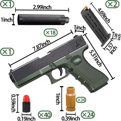 Bybykoi Spielzeug Pistole M1911 Soft-Bullet-Blaster Kit
