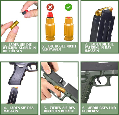 Kinder Spielzeug Pistole M1911 Schaumstoff-Blaster Soft-Bullet Gun