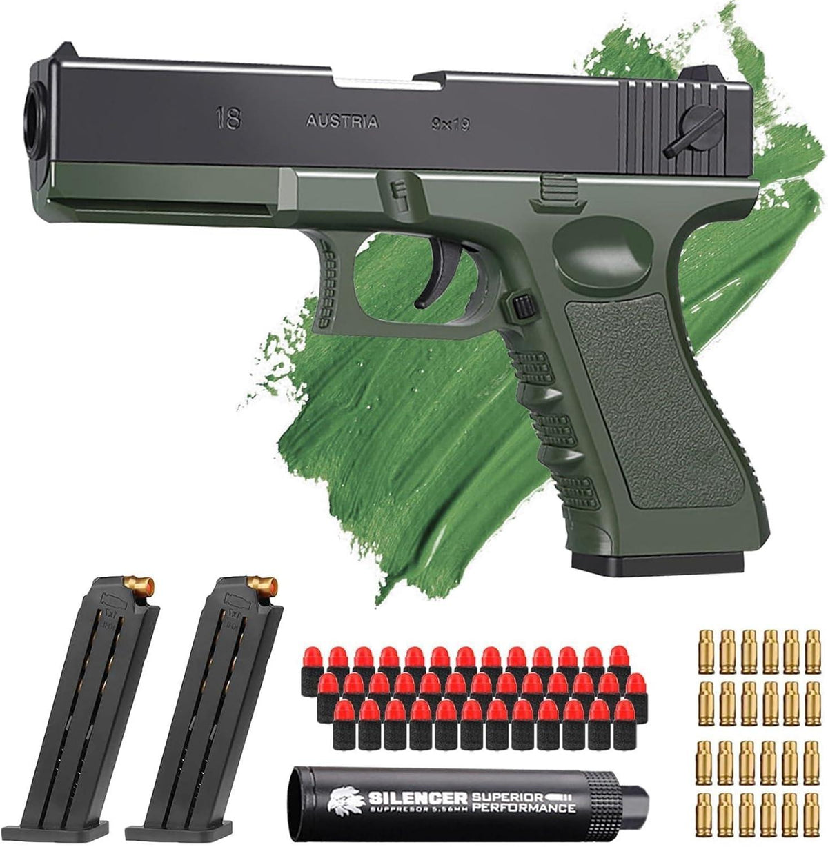 Bybykoi Spielzeug Pistole M1911 Soft-Bullet-Blaster Kit