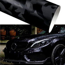 Auto Folie Camouflage Schwarz Glänzend – Selbstklebend 300x152cm