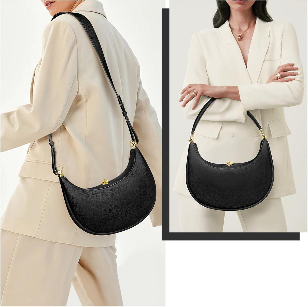 Moon Bag Damen Halbmond Crossbody Handtasche Y2K Elegant