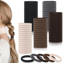 100x Nahtlose Haargummis in neutralen Farben für Damen & Mädchen