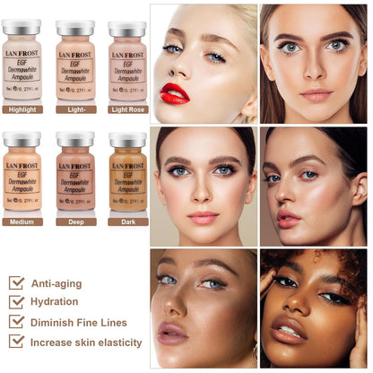 BB Facial Glow Serum Starter Kit Hyaluronsäure Essenz Foundation 6pcs