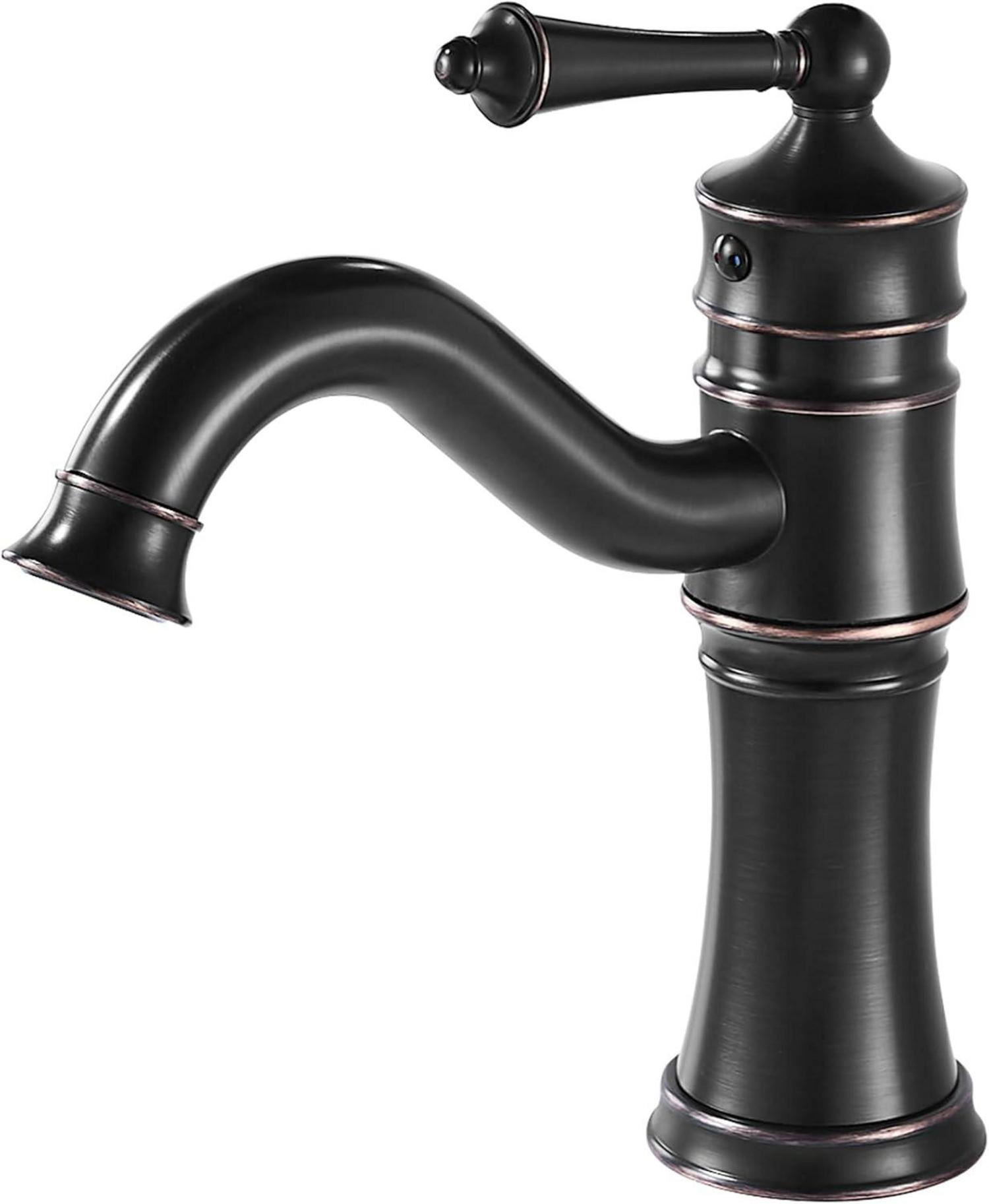 Wasserhahn Schwarz Antik für Bad Waschbecken 360° schwenkbar