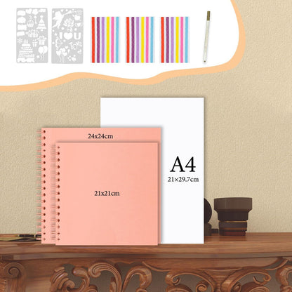 JAECU DIY Fotoalbum Spiralalbum 21x21cm 40 Seiten Scrapbook Baby Familie