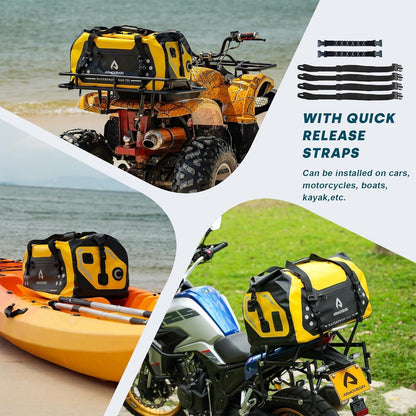 Motorrad Trockentasche 75L Wasserdicht, Gelb