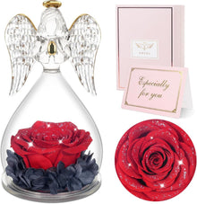 Ewige Rose Engel Figur Glasdom Muttertagsgeschenk