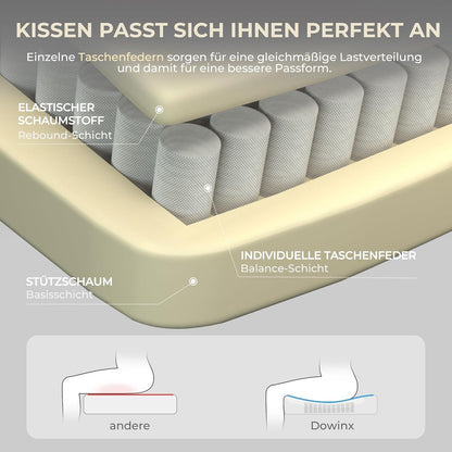 Dowinx Chefsessel Bürostuhl Ergonomisch mit Fußstütze Schwarz
