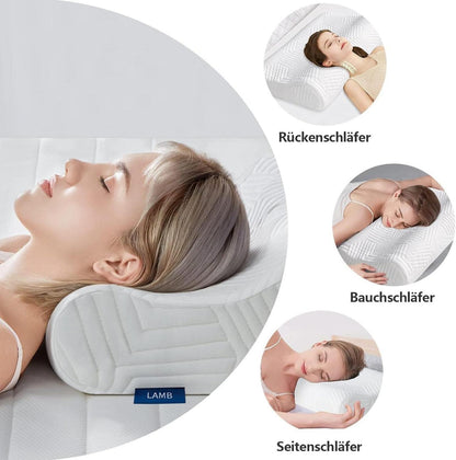 Höheneinstellbares Memory Foam Nackenstützkissen 50x36 cm