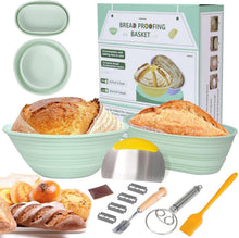 Sauerteig-Gärkorb mit Silikon-Set und Backwerkzeugen