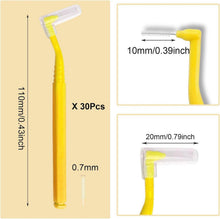 30 Gelbe Zahnzwischenraumbürsten Zahnseide Sticks Dental
