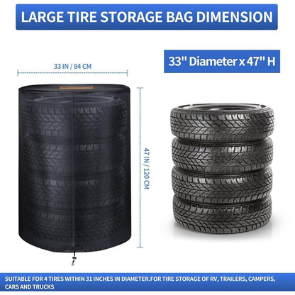 Reifenabdeckung für 4 Reifen – Robust & Wasserdicht (84x120cm)