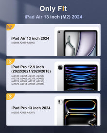 TiMOVO iPad Air 13 Hülle 2024 Schwarz Stifthalter