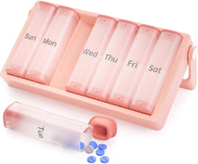 Große Tablettenbox für 7 Tage, Pillendose mit 2 Fächern