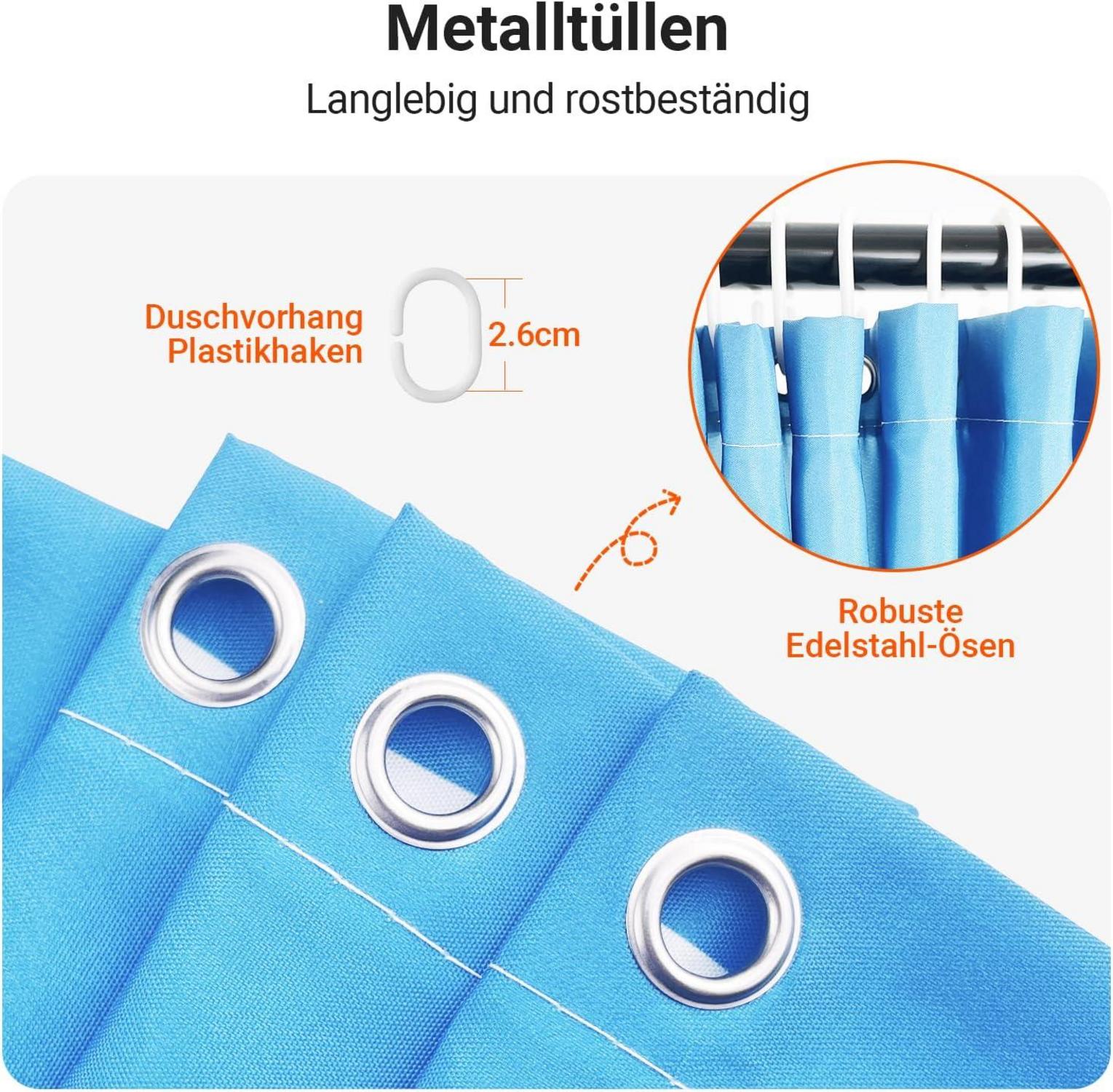 Duschvorhang Kieswüste Antischimmel 100x200cm wasserabweisend Polyester 7 Ösen