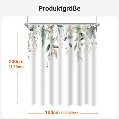 Duschvorhang Goldene Blätter Antischimmel Textil 100x200cm