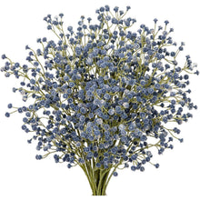 10x Künstliches Schleierkraut Blau - Deko Blumenstrauß 60cm