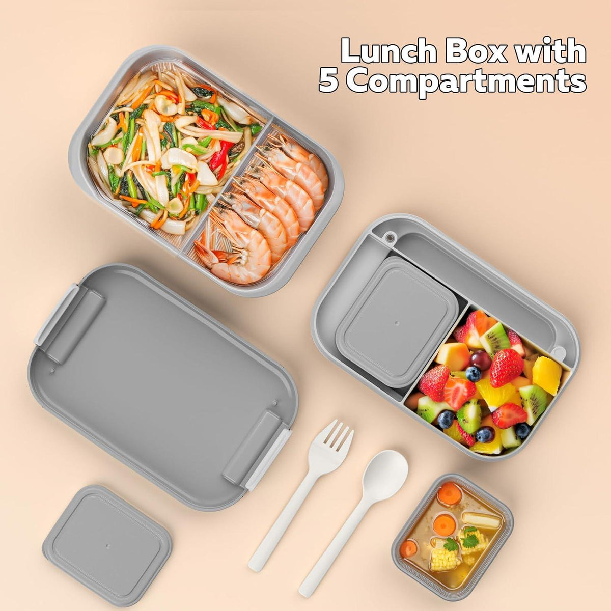 Bento Lunchbox Auslaufsicher 1900ml Erwachsene Schule Büro