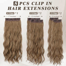 Clip Haar Extensions Highlights Synthetik Haarteile 50 cm