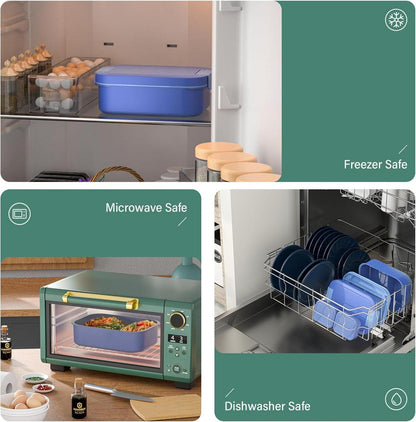 Lunchbox 1900ml Bento Box Erwachsene Auslaufsicher Schule Büro Blau
