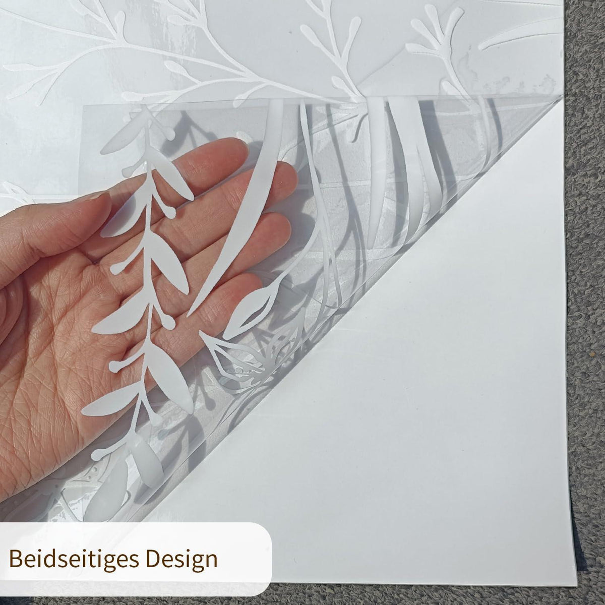 Weiße Blumen Fensterbilder - Frühlingsdeko für Fenster & Glastüren