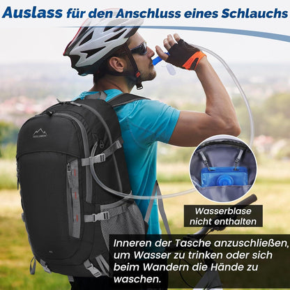 Wanderrucksack 40L wasserdichter Trekkingrucksack Schwarz mit