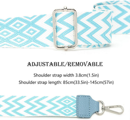 Kleine Umhängetasche Damen Crossbody Bag Veganes Leder Himmelblau RFID