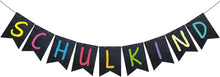 Schulkind Girlande Tafel-Stil Einschulung Deko Schwarz