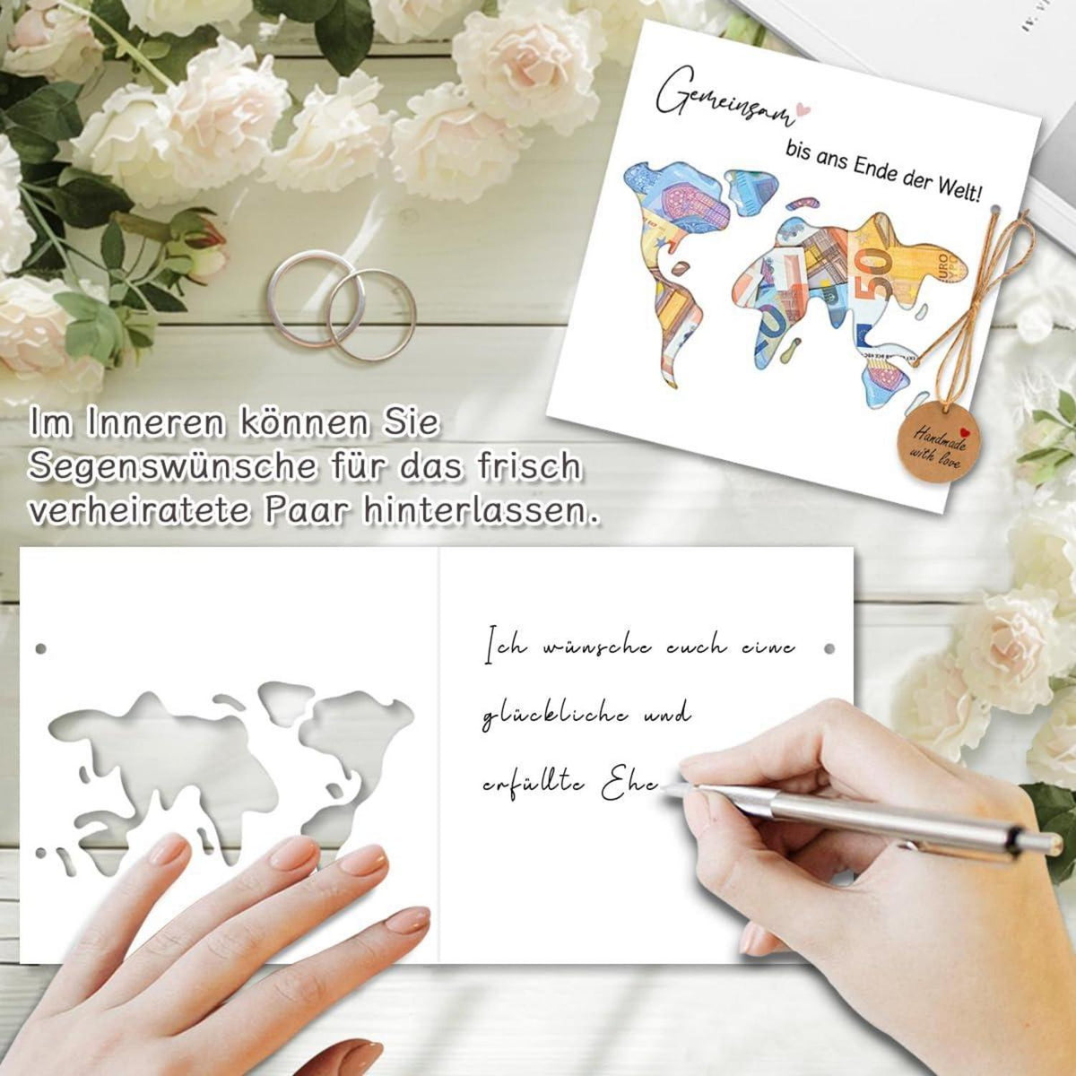 Luckeey Weltkarte Geldgeschenk Hochzeit Umschlägen Verpackung