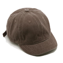 Baseballkappe Unisex Denim mit kurzer Krempe – Braun