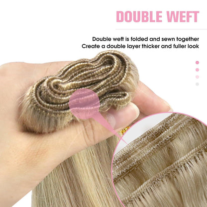 Blond Echthaar Tressen 40cm – Remy Haare, 100g