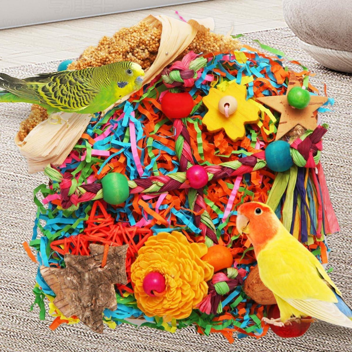 Vogelspielzeug Sittich Papagei Nymphensittich Käfig Kletterwand