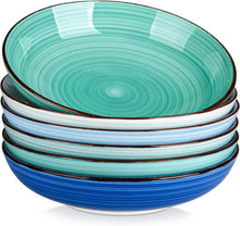 Suppenschalen Set 6er 1500ml Blau Steinzeug