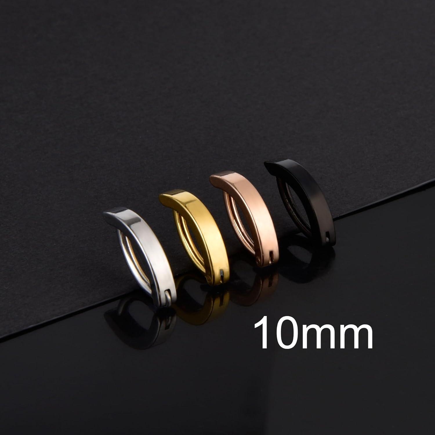 Titan Bauchnabelpiercing Clicker Schwarz Zirkonia 14G 10mm/12mm