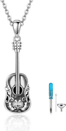 Gitarre Halskette Sterling Silber Musik Anhänger Geschenke