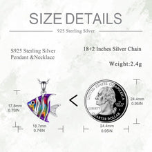 925 Sterling Silber Tropischer Fisch Halskette
