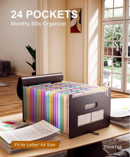 Dokumentenmappe A4 26 Taschen erweiterbar Akkordeon Datei